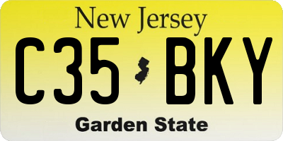 NJ license plate C35BKY