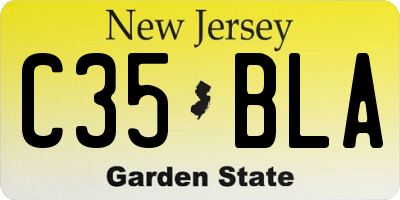 NJ license plate C35BLA