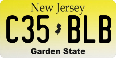 NJ license plate C35BLB