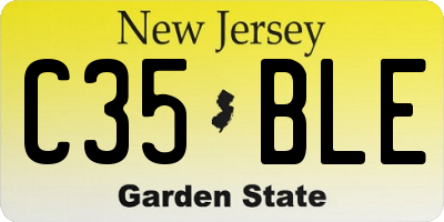 NJ license plate C35BLE