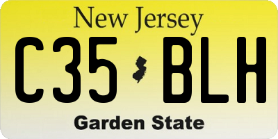 NJ license plate C35BLH