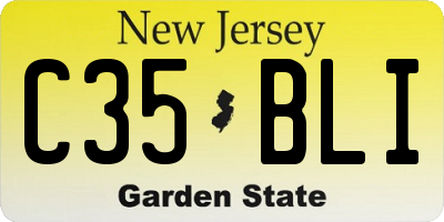 NJ license plate C35BLI
