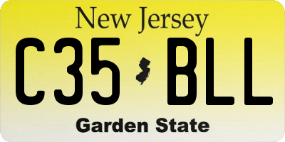 NJ license plate C35BLL