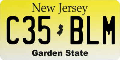 NJ license plate C35BLM