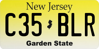 NJ license plate C35BLR