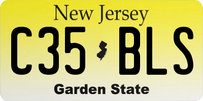 NJ license plate C35BLS
