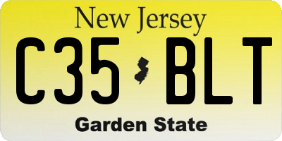 NJ license plate C35BLT
