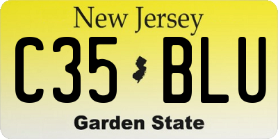 NJ license plate C35BLU