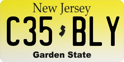 NJ license plate C35BLY