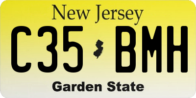 NJ license plate C35BMH