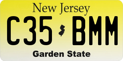 NJ license plate C35BMM