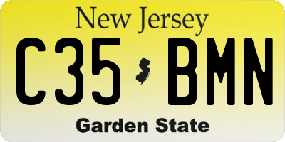 NJ license plate C35BMN