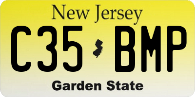 NJ license plate C35BMP