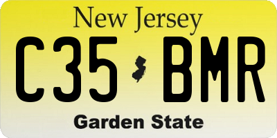 NJ license plate C35BMR