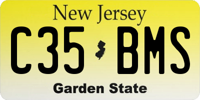 NJ license plate C35BMS