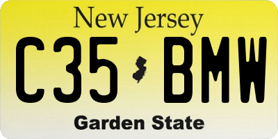 NJ license plate C35BMW