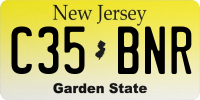 NJ license plate C35BNR