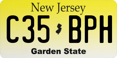 NJ license plate C35BPH