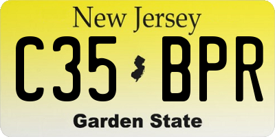 NJ license plate C35BPR