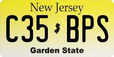 NJ license plate C35BPS