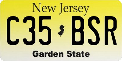NJ license plate C35BSR