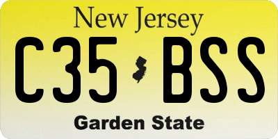 NJ license plate C35BSS