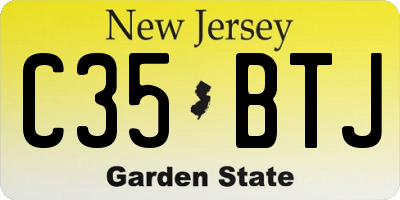 NJ license plate C35BTJ