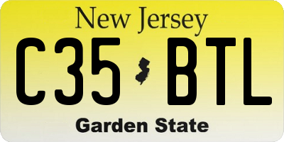 NJ license plate C35BTL