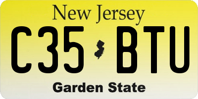 NJ license plate C35BTU