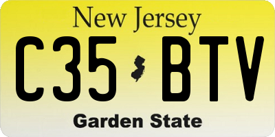 NJ license plate C35BTV