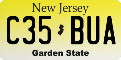 NJ license plate C35BUA