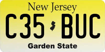 NJ license plate C35BUC