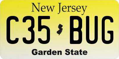 NJ license plate C35BUG