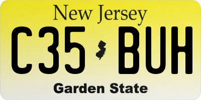 NJ license plate C35BUH