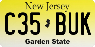 NJ license plate C35BUK
