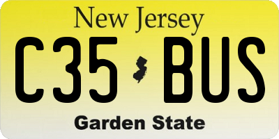 NJ license plate C35BUS