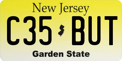 NJ license plate C35BUT