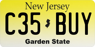 NJ license plate C35BUY