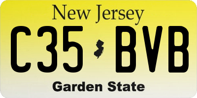 NJ license plate C35BVB