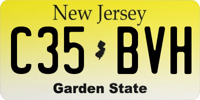 NJ license plate C35BVH