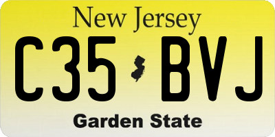 NJ license plate C35BVJ