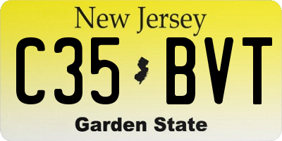 NJ license plate C35BVT