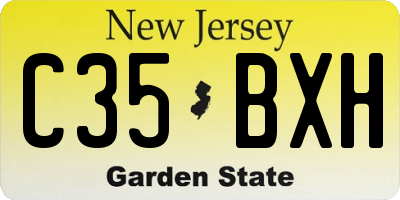 NJ license plate C35BXH