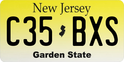 NJ license plate C35BXS