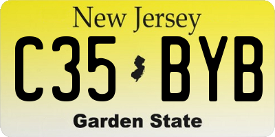 NJ license plate C35BYB