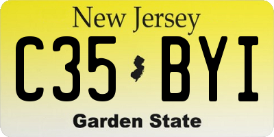 NJ license plate C35BYI