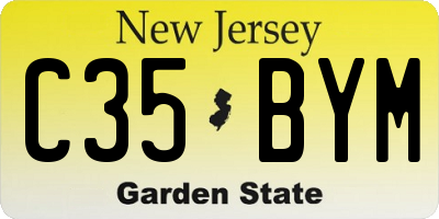 NJ license plate C35BYM