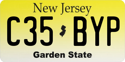 NJ license plate C35BYP