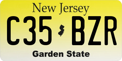 NJ license plate C35BZR