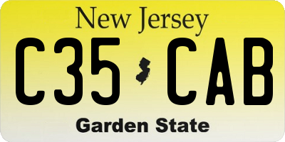 NJ license plate C35CAB